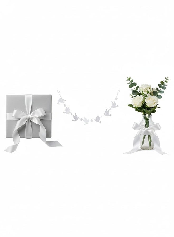Finesse Satin Ribbon Decoration, Gift Wrapping, Multi-Purpose Use (White, Size : 2 Inch, Packing : 22 Mtrs) - Image 5